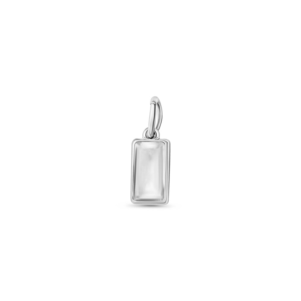 Silver Gem Charm