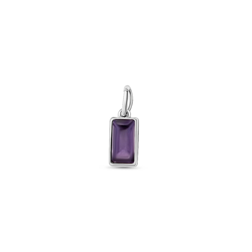 Silver Gem Charm